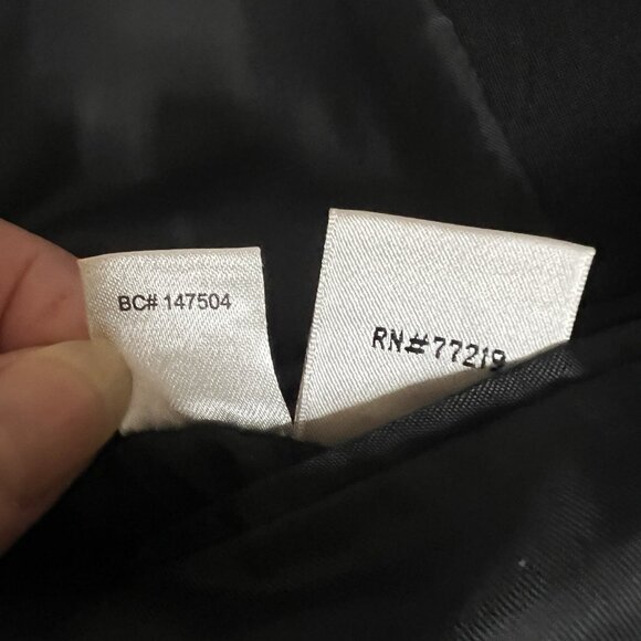 Versini Jacket XL Black 100% Worsted Wool Twill Blazer Sport Coat 35 Short - Picture 9 of 10